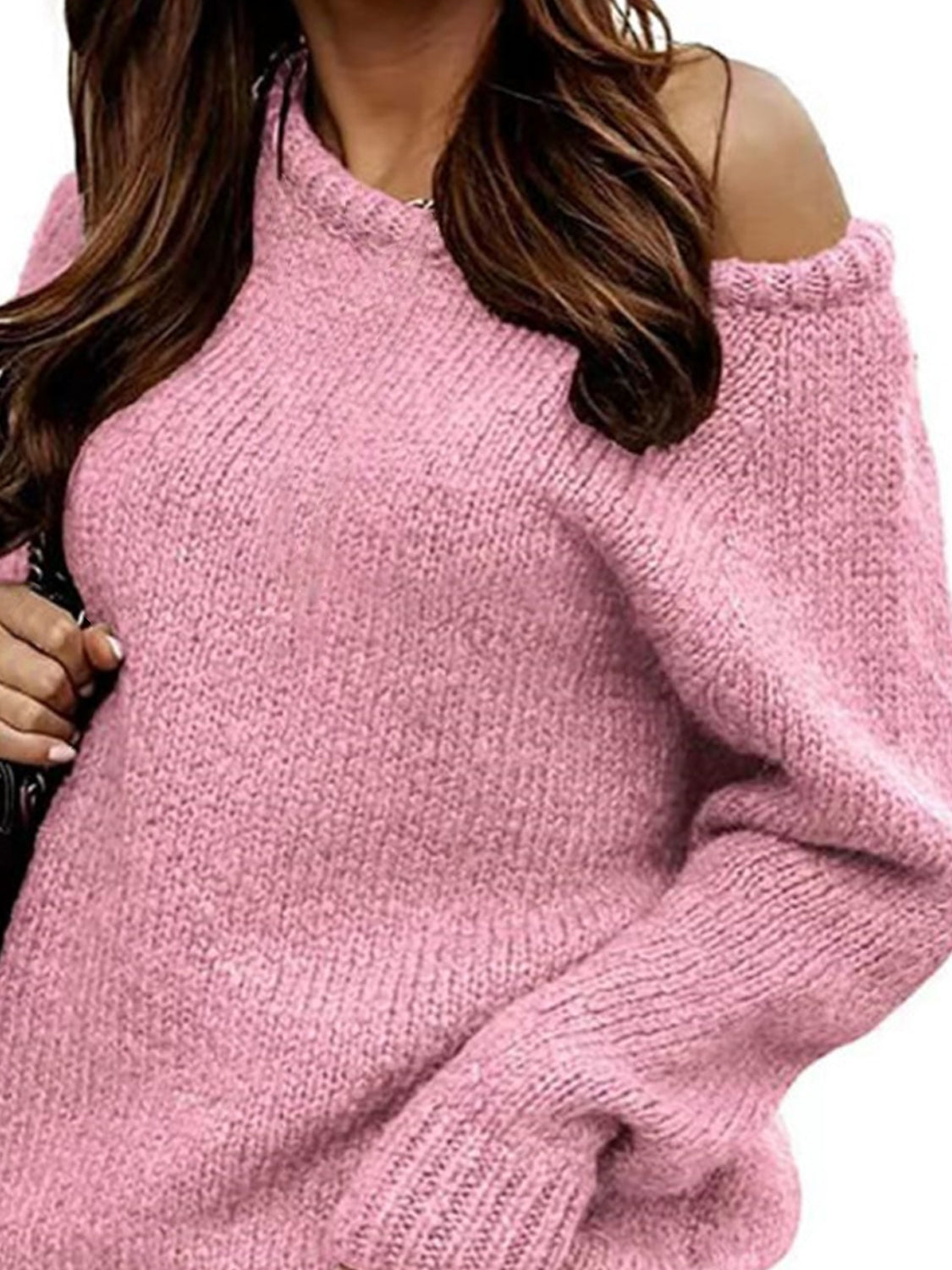 One Shoulder Long Sleeve Sweater